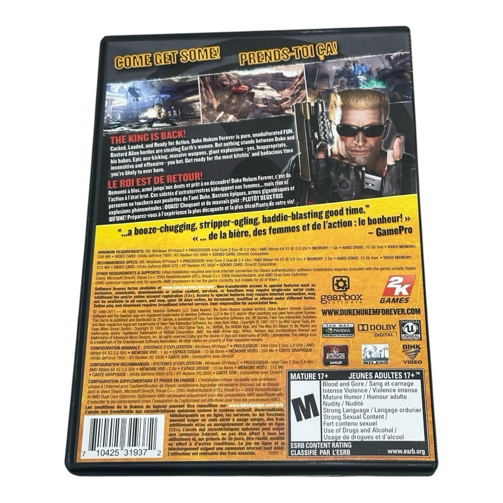 Duke Nukem Forever 2011 PC Video Game Clean Tested - Picture 7 of 9